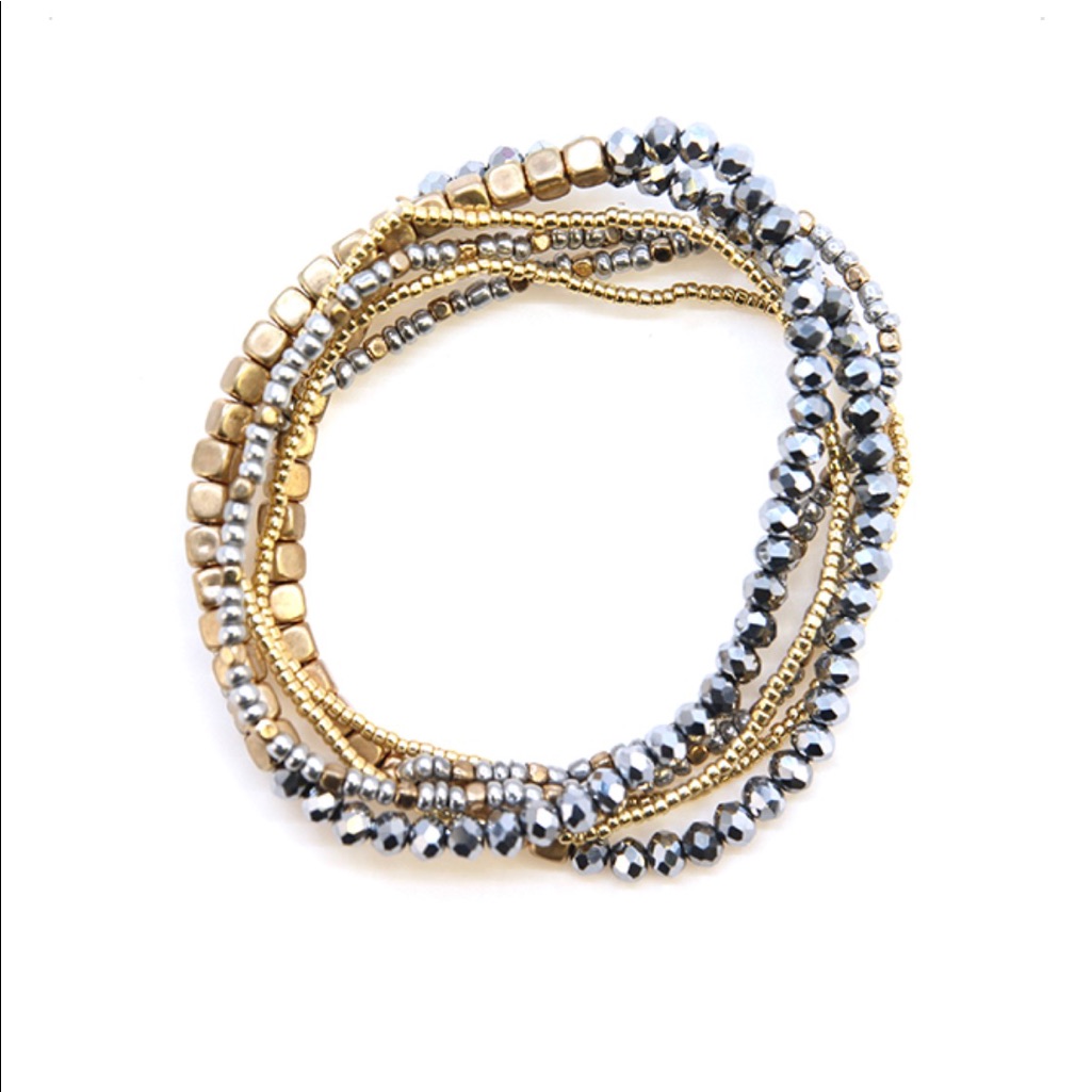 Beaded Stretch Stack Bracelet
